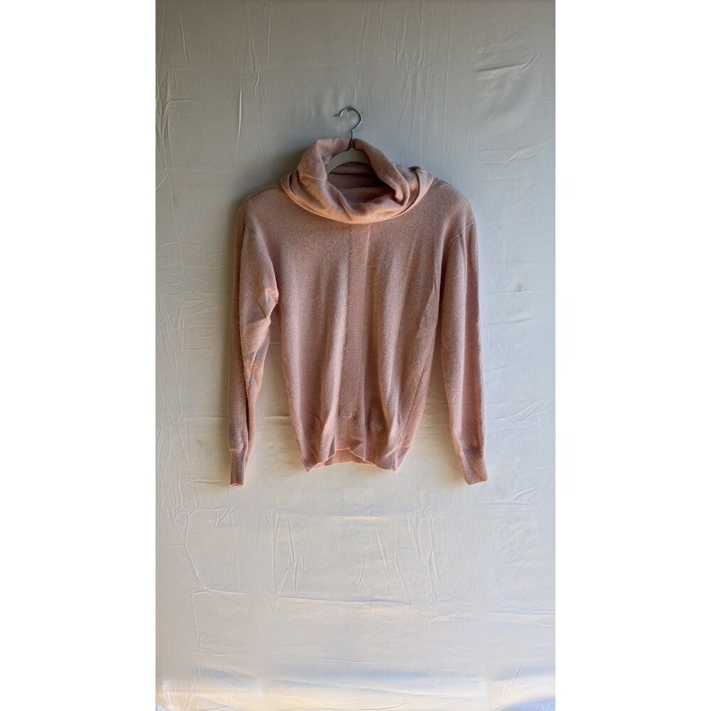Vintage JH Collectibles Lambswool Angora Blend Cowl Neck Sweater Blush Pink